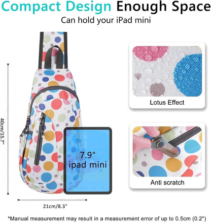 TITECOUGO Small Sling Bag, Lightweight Crossbody Backpack for Men Women, Shoulder Bag for Sports and Outdoor