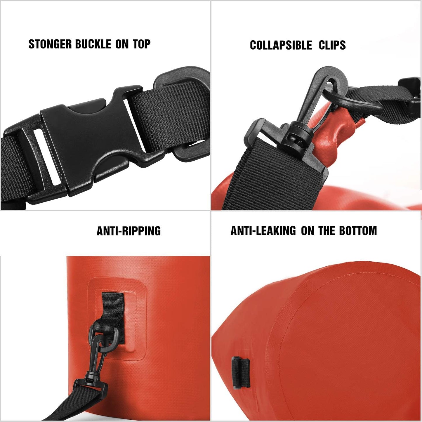 Unigear Dry Bag Waterproof, 2L/5L/10L/20L/30L/40L Floating and Lightweight Bags for Kayaking, Boating, Fishing, Swimming and Camping with Waterproof Phone Case