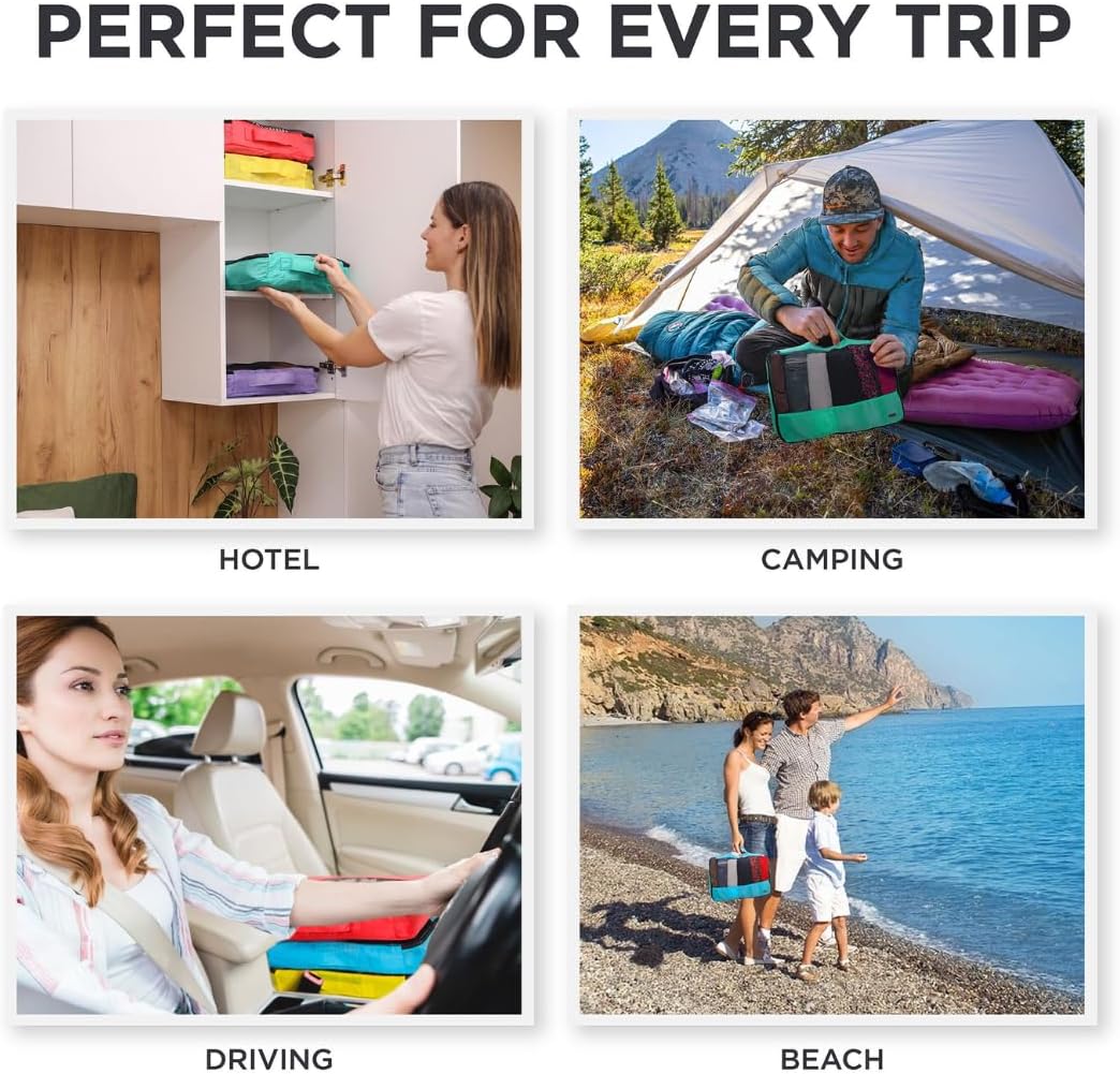 5pc Large Packing Cubes for Suitcases - Travel Packing Organizers for Carry on Suitcase - Luggage Packing Cubes for Travel - Set of Packing Bags for Suitcases