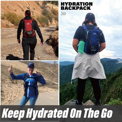 15L Insulated Hydration Backpack Pack with 2L Water Bladder Lightweight Hiking Backpack Bag for Women Men Daypack for Hiking Running Festival Camping Biking