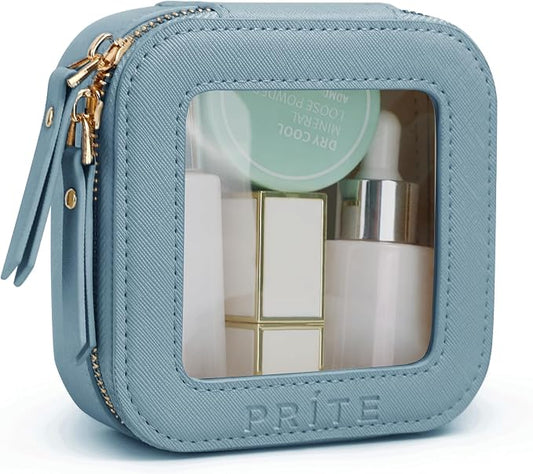 Prite Small Makeup Bag for Women Portable Clear Makeup Bag Cute Mini Waterproof by Prite