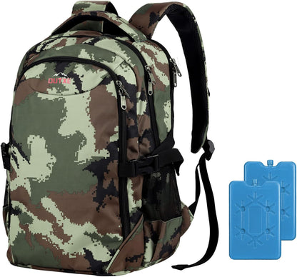 OUTXE Cooler Backpack Insulated 22L Lunch Backpack Cooler Bag Daily Backpacks Work and Travel-Camo