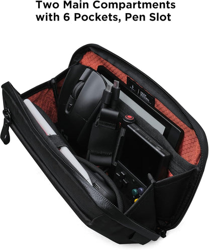 ALPAKA Elements Tech Case Mini X-Pac VX42 Black - Keeps You Clutter-Free - Sling Bag with Adjustable Strap, Weatherproof Fabric Fits Electronic Accessories, EDC Tech Organizer for Travel