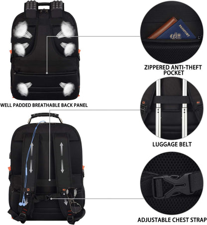 Travel Laptop Backpack,Extra Large 18.4 inch Gaming Laptop Backpacks with USB Charging Port,Big Capacity TSA Friendly RFID Anti Theft Pocket Durable College unisex Heavy Duty Computerbag