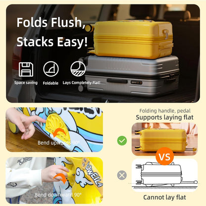 Kids' Lightweight Ride on Luggage with Spinner Wheels & Foldabe Design (Red, 20"+ Aged 1-3 Toddler),Children Holiday Birthday Gift