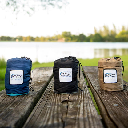 Outdoors Parachute Hammock Single with 2 Tree Straps, Portable Lightweight Nylon Comfortable for Backpacking, Camping, Travel, Beach, Backyard, Patio, Hiking