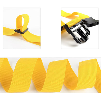 4Pcs Luggage Straps for Suitcase Travel Accessories TSA Approved, 80In Long Belts to Keep Your Suitcase Secure, Adjustable Bag Straps with Quick-Release Buckle for Travel Bag Closure, Yellow