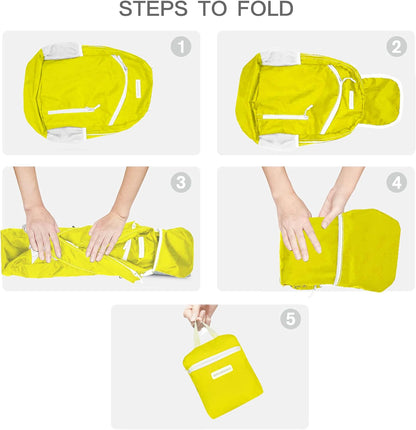 35L Foldable Waterproof Backpack For Outdoor Sports Travel Inside Wet Clothes Compartment Packable For Multiple