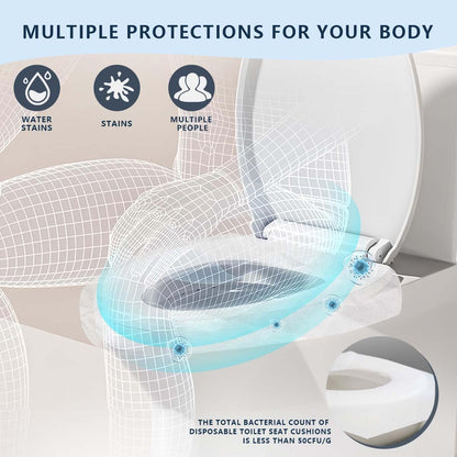 2 Pack (500 Pieces) Disposable Toilet Seat Covers Flushable Paper Toilet Seat Cover for Bathroom, Hotels, Travel, Kids or Adults