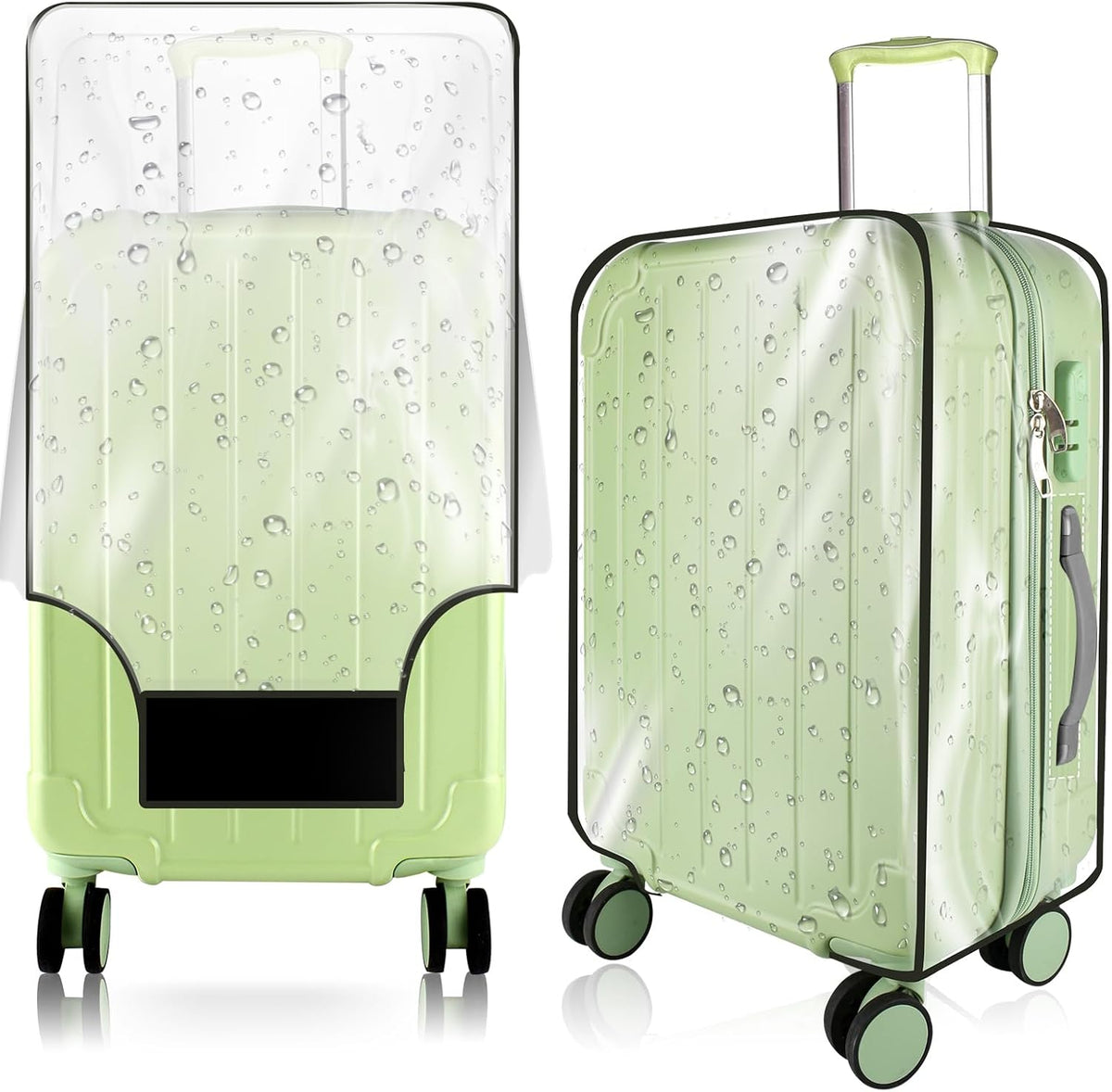 Thicken Clear Luggage Cover Protector, 22" PVC Luggage Covers for Suitcase Waterproof Dustproof Anti-scratch Travel Suitcase Covers Case for Wheeled Luggage