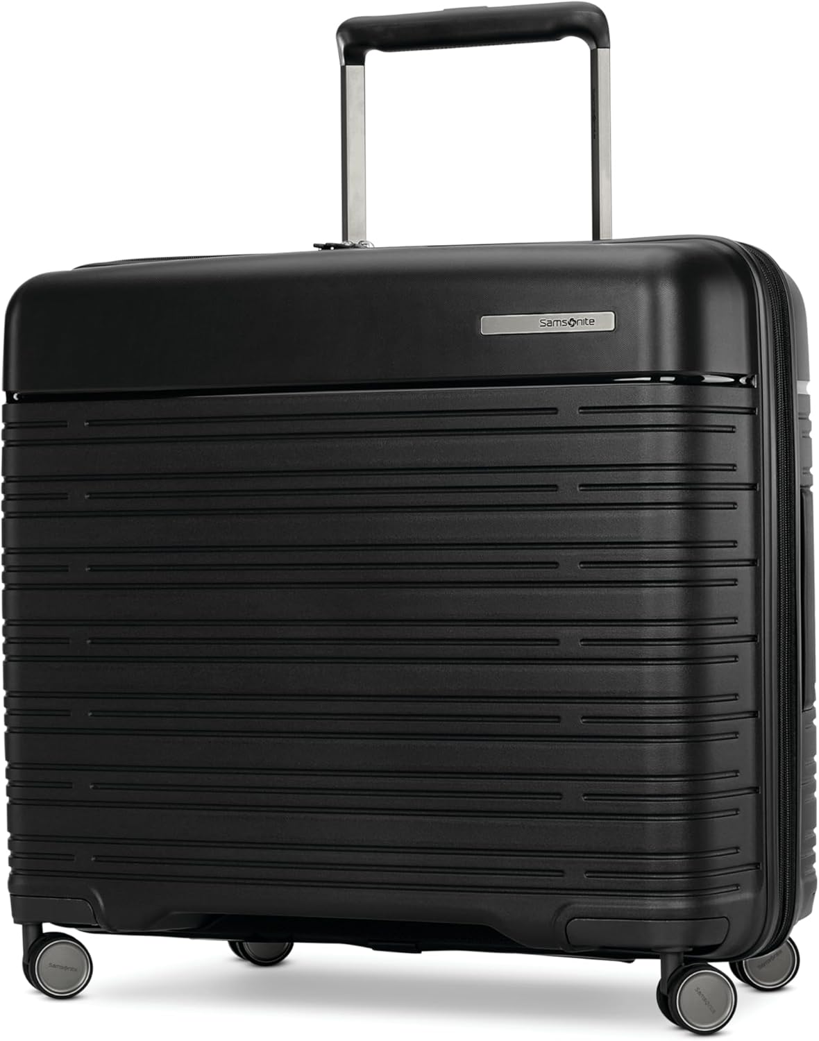 Samsonite Elevation Plus - Medium Hardside Luggage - Scratch Resistant Polypropylene Shell, RightHeight™ Adjustable Handle, Integrated AirTag Holder, TSA Lock, WetPak™ Compartment - Triple Black