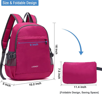 YZAOLL Small Lightweight Packable Hiking Backpack, 20L Hiking Backpack Day Pack for Women Men Travel Camping Vacation,Rose