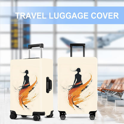 Luggage Cover Washable Suitcase Protector Anti-scratch Suitcase cover Fits 20-34 Inch Luggage (Girl-6, S(20-22inch suitcase))