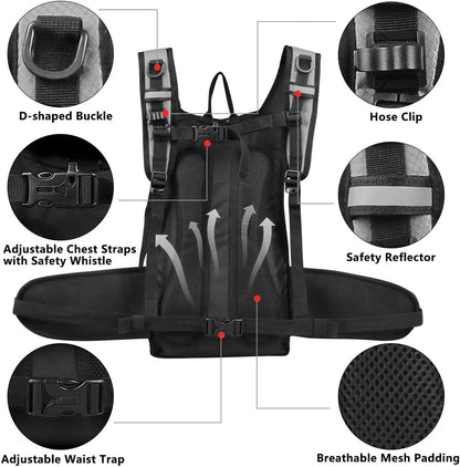 Insulated Hydration Pack Backpack with 3L BPA Free Leak-Proof Water Bladder, Keep Liquids Cool for Up to 5 Hours, Daypack for Hiking, Running, Cycling, Hunting, Climbing