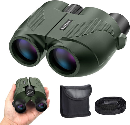 20X25 Compact Binoculars for Adults and Kids,Large Eyepiece Waterproof Binocular，Easy Focus Small Binoculars for Bird Watching,Hiking and Concert, Green