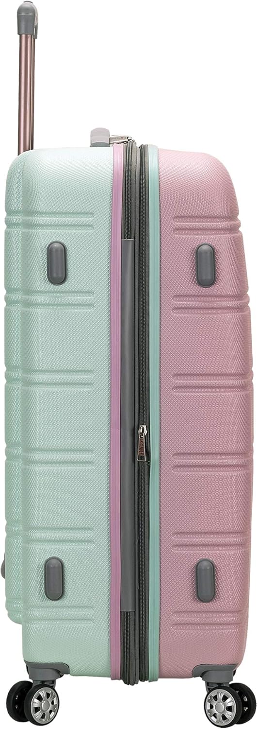 Rockland Melbourne Hardside Expandable Luggage with Spinner Wheels, Mint, 2 Piece (20/28)