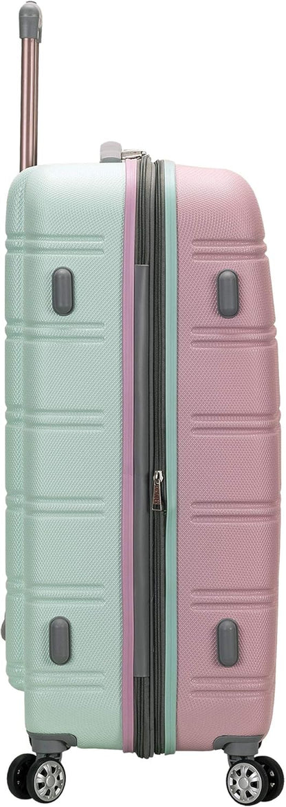 Rockland Melbourne Hardside Expandable Luggage with Spinner Wheels, Mint, 2 Piece (20/28)