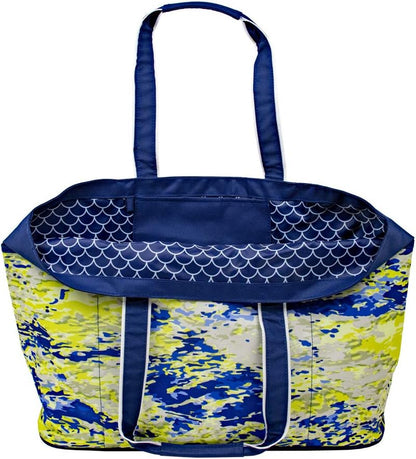 geckobrands Oversized Beach Tote – Large and Stylish Beach Bag with 4 Exterior Pockets and Zippered Internal Compartment