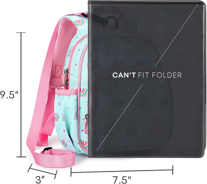 mibasies Backpack Leash for Toddlers 1-3: Baby Backpack for Girls with Anti-Lost Harness - Rainbow