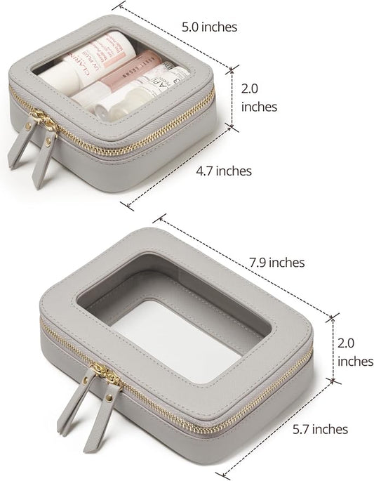 Popvibe Clear Makeup Bag Travel Cosmetic Case Transparent Toiletry Bag - Image 2