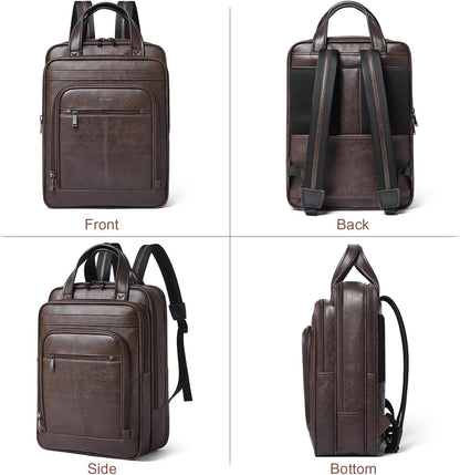 Shrrie 15.6" Laptop Backpack,Business Work Backpack Briefcase,Durable Computer Backpack for Office,Travel,College,Two-toned Coffee