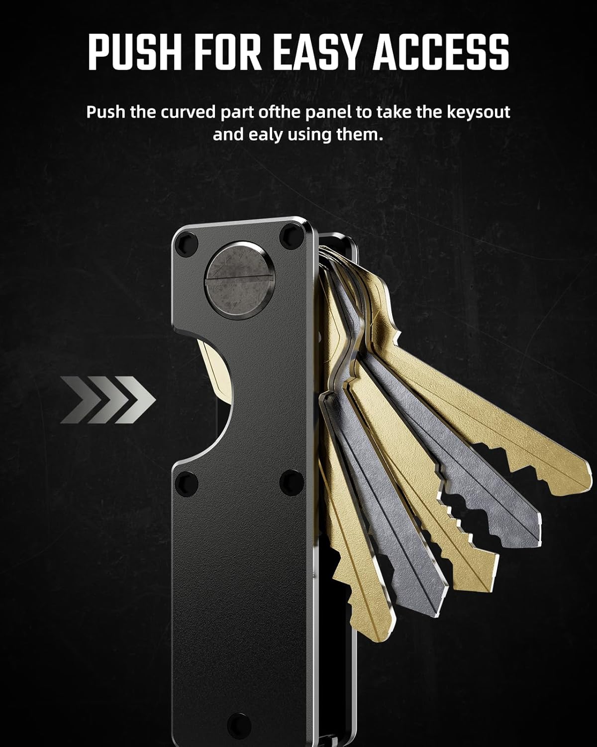 Key Organizer Compact Key Holder Metal Key Chain Minimalist key case key holder for keychain Secures 1-5 Keys