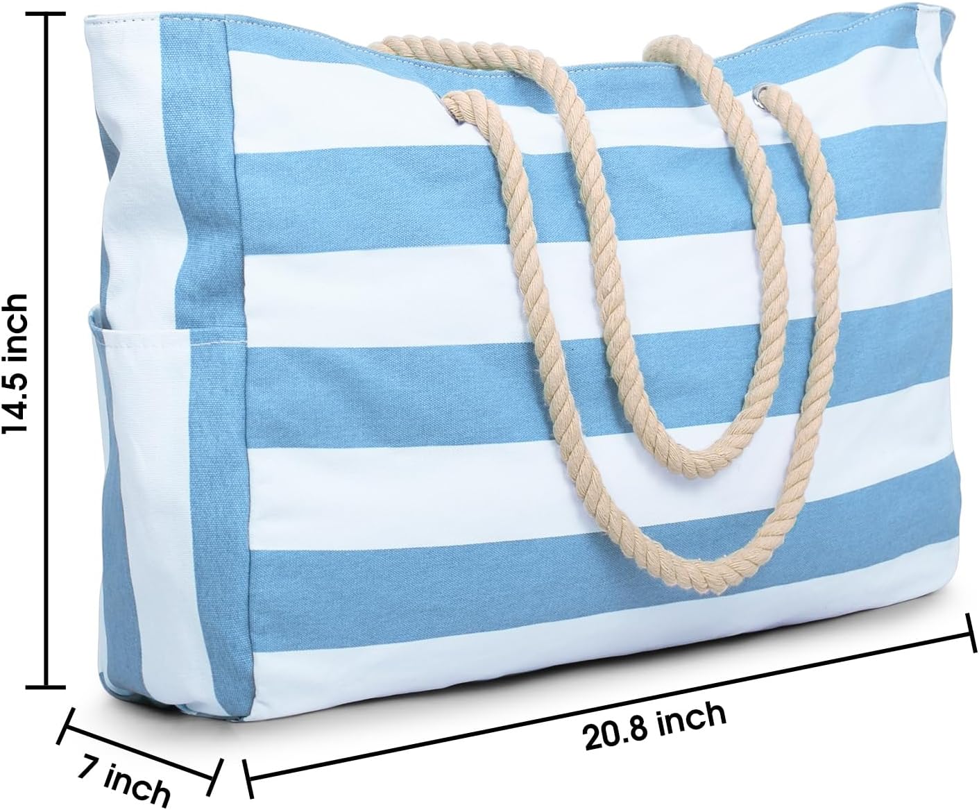 Becokan Beach Bag Large Beach Tote Bag for Women Waterproof Sandproof Swim Pool Bag With Zipper
