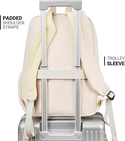 ZORFIN 26L Backpack for College, and Travel: Corduroy Bookbag - Vintage Lace