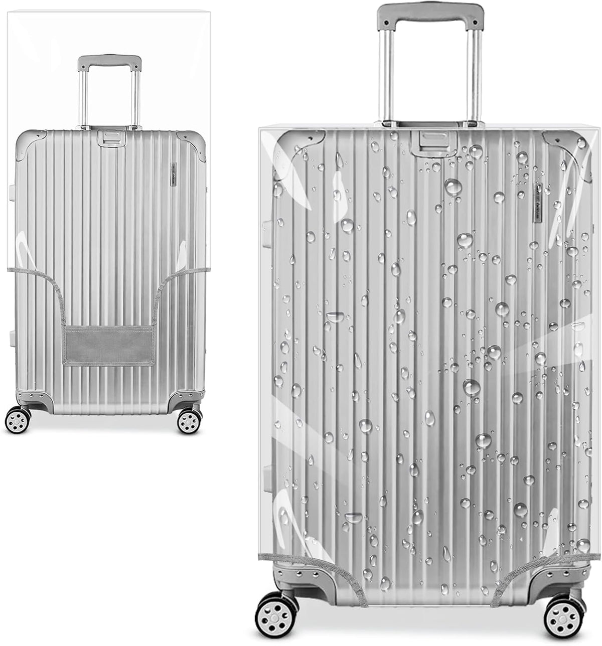 Yotako Clear PVC Suitcase Cover Tough Protector, 26 Inch Luggage Covers for Wheeled Suitcase 26"