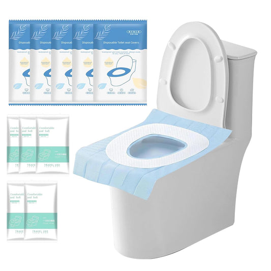 55 Pack Toilet Seat Covers Disposable 16x24 Inch XL Portable Toilet Liners Travel Seat Cover for Outdoors,Hotel, Hospital, Travel, Public Toilet Seat Cover (55 Pack, XL)