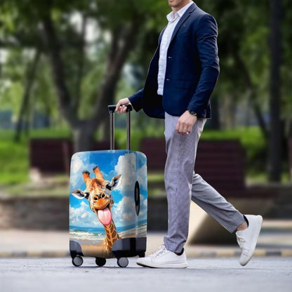 Giraffe Luggage Covers for Suitcase Universal Travel Luggage Cover Suitcase Protector Fits 22-25 Inch (Size M) Anti-Scratch Suitcase Covers Travel Essential Funny Animal Baggage Cover