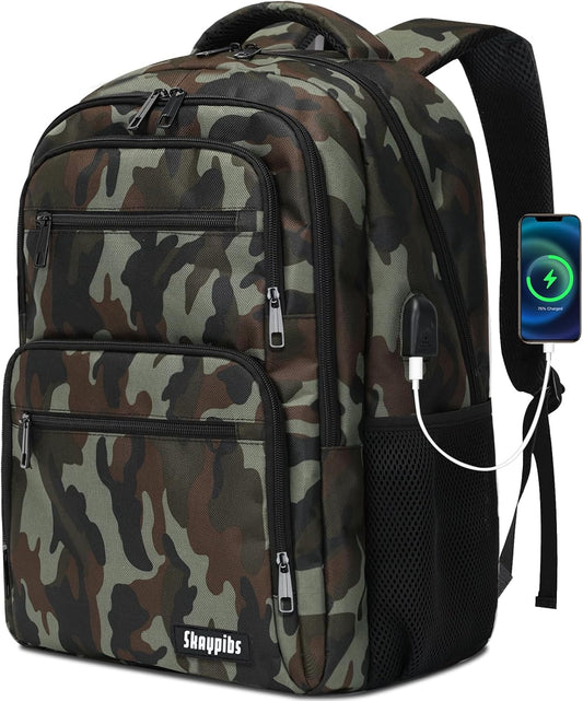 Backpck for Women Men, School backpacks for Girls Teen Boys, 15.6 inch Laptop Back Packs with USB Charger Port, Mochilas for Business, College