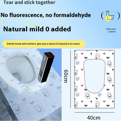 Disposable toilet seat cover,30 pieces of oversized waterproof toilet seat paper, suitable for children and adults, potty training, travel, public toilets, aircraft
