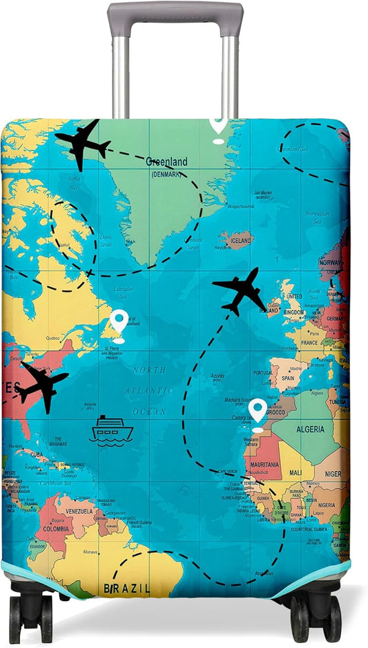 Travel Luggage Cover Suitcase Protector Fits 18-32 Inch Wheel Covers PatternedTravel Related Items Flower Luggage Protector Elastic M