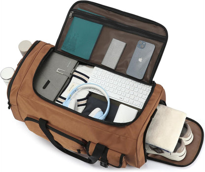 Lyweem Large Duffle Bag Backpack for Travel, 70L Heavy Duty Gym Duffel Bag with Shoes Compartment for Men & Women, Weekender Overnight Sports Backpack for Traveling