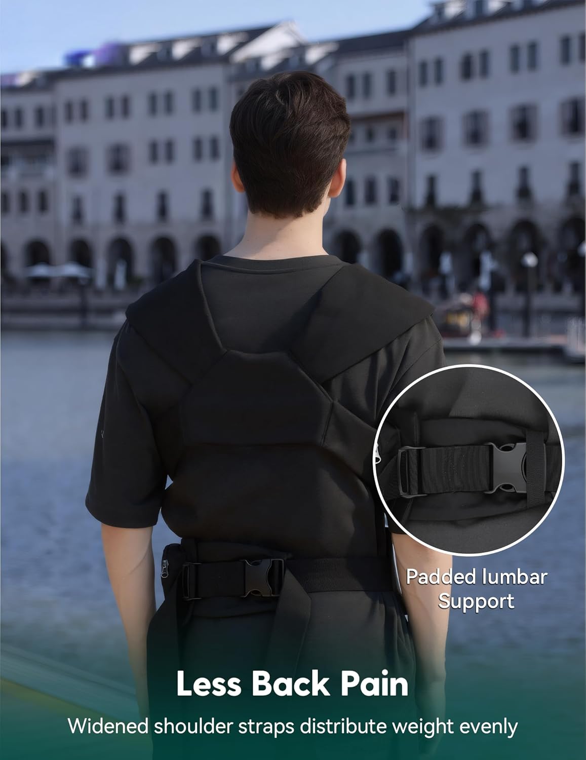 BABELIO Baby Carrier Newborn to Toddler, Wide Shoulder Straps Ergonomic Lightweight Infant Carrier for 7-45lbs, with Head Support, Hands-Free, Black