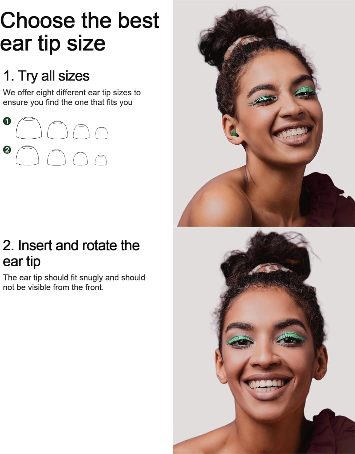 45dB Ear Plugs for Sleeping 0.1oz Ultra-Comfy Noise Cancelling Ear Plugs for Concerts, Deep Focus, Travel, Noise Reduction Ear Plug with 8 Ear Tips Reusable Earplugs with Carry Case Green