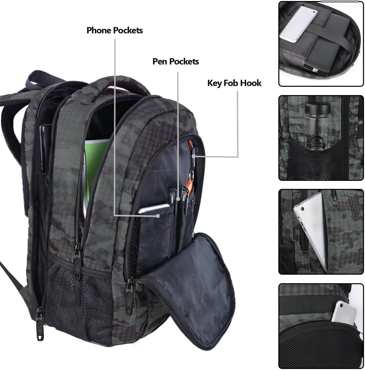 MATEIN 17.3 Inch Computer Backpack, Extra Large TSA Friendly Travel Laptop Backpack with USB Charging Port, Anti Theft Carry On Flight Approved Business Work College Backpack Bag for Men Women Gift