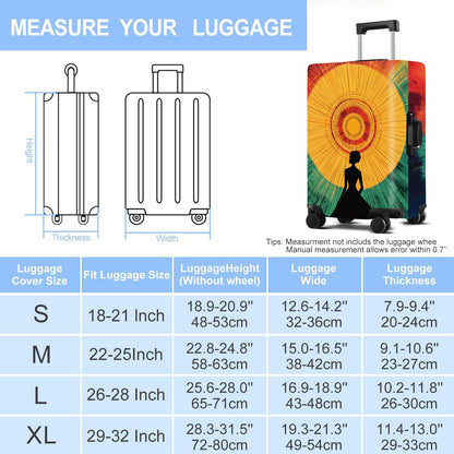 Luggage Cover Washable Suitcase Protector Anti-scratch Suitcase cover Fits 20-34 Inch Luggage (Girl-2, S(20-22inch suitcase))