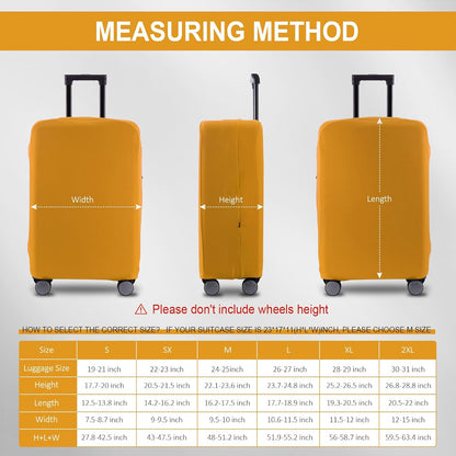 Travel Luggage Cover Suitcase Protector Scratch-Resistant Fit 19-31 Inch Suitcase, Not Included Suitcase (Yellow, S(19-21 inch))