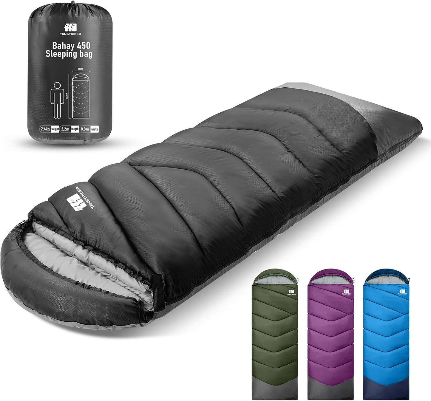 Sleeping Bags for Adults Cold Weather,Portable, Waterproof,Lightweight Sleeping Bag for Tall Girls Boys with Compression Sack for Warm Camping, Hiking, Outdoor & Indoor
