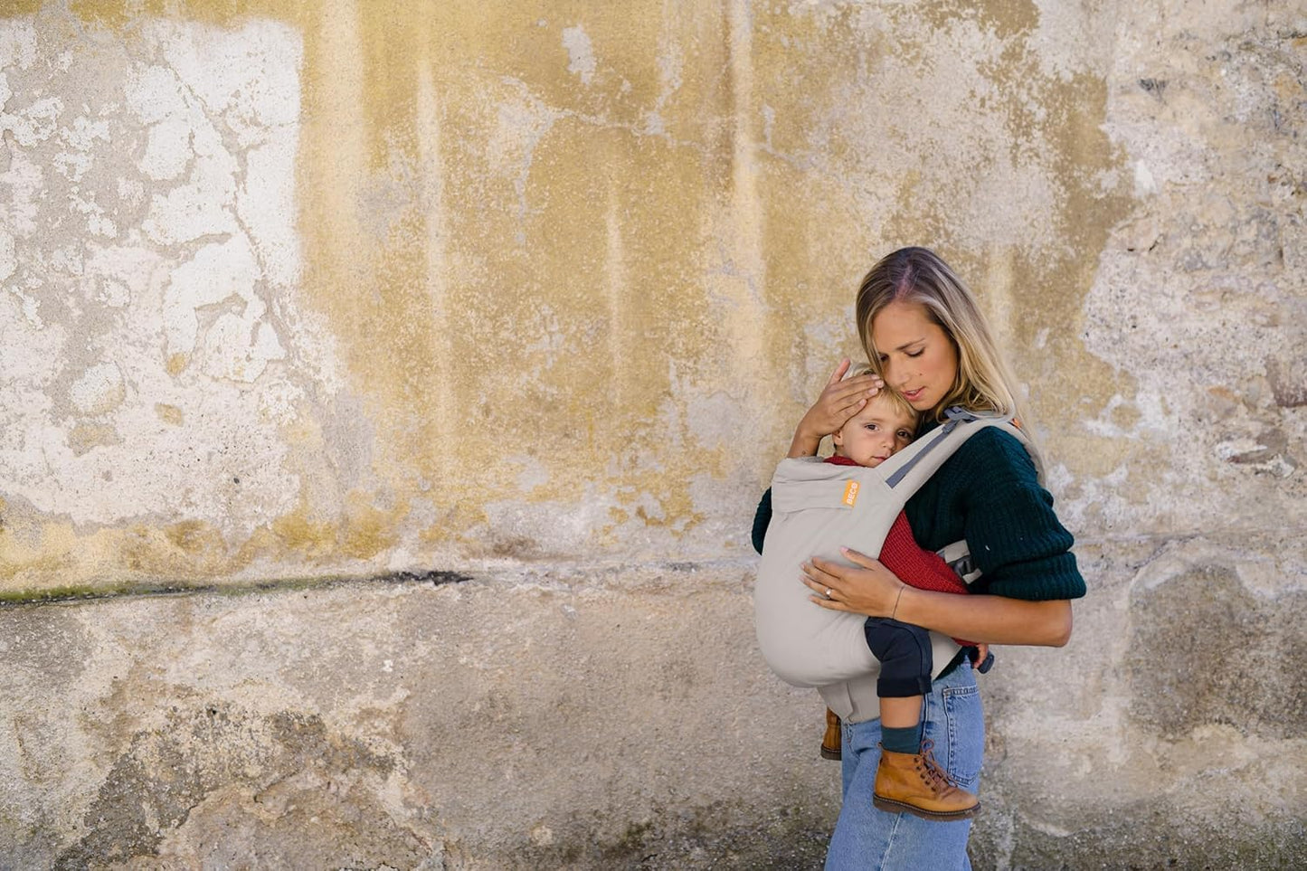 Beco Toddler Carrier with Extra Wide Seat, 100% Cotton - Backpack Style and Front-Carry, Lightweight & Breathable, Toddler Sling Carrier 20-60 lbs (Ecru)