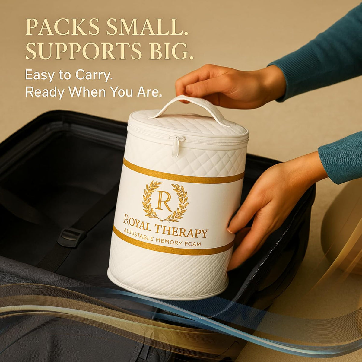 Royal Therapy Travel Memory Foam Cervical Pillow – Contour Pillow for Neck and Shoulder Pain
