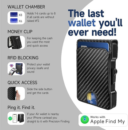 Zeeker Mens Air Wallet, with Smart Tracker, RFID Blocking Credit Card Clip - Image 3