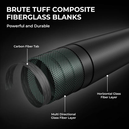 KastKing Brutus Spinning Rods & Casting Fishing Rods, Brute Tuff Composite Graphite & Glass Blanks, Stainless Steel Line Guides w/Zirconium Oxide Rings Tip Top, Chartreuse Strike Tip