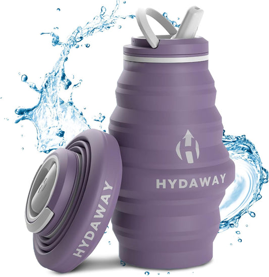 HYDAWAY 17oz Collapsible Water Bottle - BPA-Free, Leakproof, Lightweight, and Space-Saving - Perfect for Travel, Hiking, and Everyday Hydration