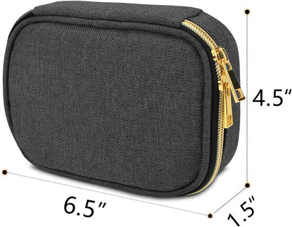 Teamoy Small Jewelry Travel Case, Portable Jewelry Organizer Bag for Earrings, Necklace, Rings and More, Small, Black-(Bag Only)