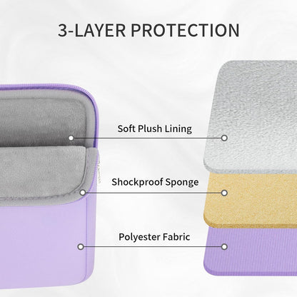 RAINYEAR Laptop Sleeve Case with Front Pocket, 15 16 Inch Protective Portable Case with Front Pocket, Briefcase Laptop Bag Cover Compatible for MacBook Pro/Max M4 M3 M2 M1 2025 2024 2023 2022, Purple