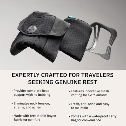 trtl Travel Pillow Cool for Neck Support- Cooling Neck Pillow with Cushioning Foam for Stability and Comfort, Breathable Fabric, Lightweight and Easy to Carry