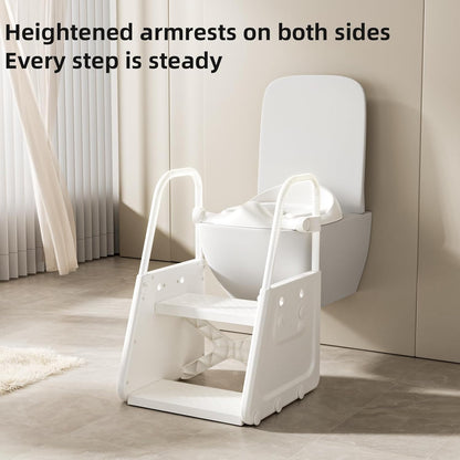 3-in-1 Adjustable Toddler Step Stool & Potty Seat with Removable Cushion, Splash Guard & Non-Slip Base– Sink and Kitchen Helper for Kids 1-3, Tool-Free Assembly